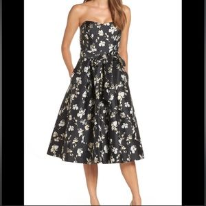 1901 floral jacquard midi dress